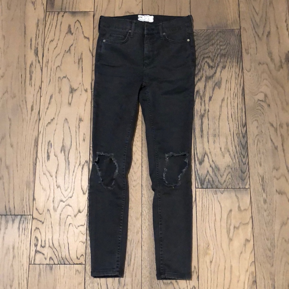 Black Ripped Free People Jeans